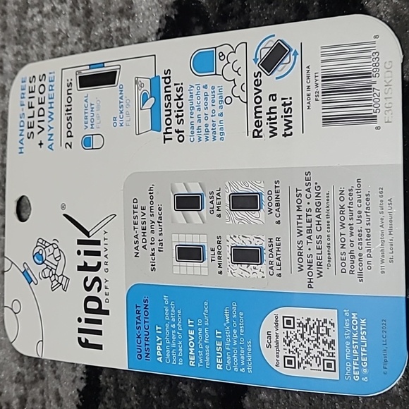 FLIPSTIK DEFY GRAVITY CELL PHONE WHITE STICK & KICK STAND PRICE FIRM - Picture 6 of 10